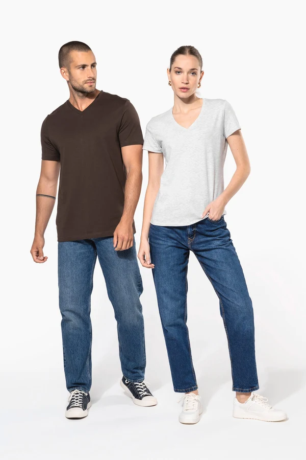 Herren-T-Shirt V-Ausschnitt kurze Ärmel