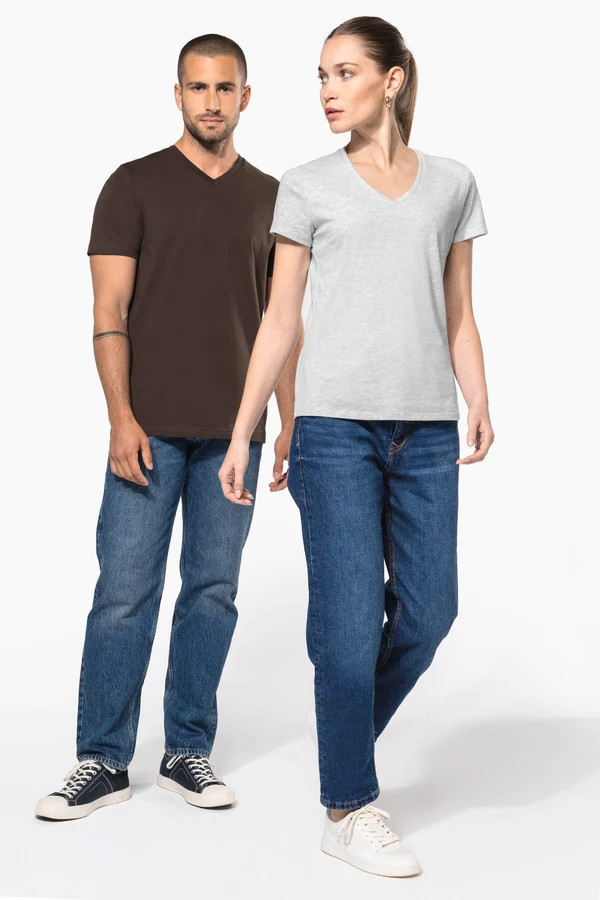 Herren-T-Shirt V-Ausschnitt kurze Ärmel