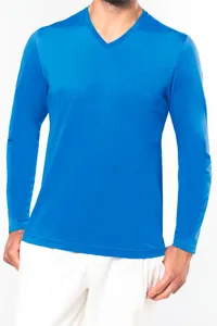 Men's long-sleeved V-neck T-shirt
