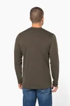 Herren Langarm-T-Shirt V-Ausschnitt