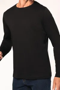 Men's long-sleeved crew neck T-shirt