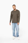 Herren Langarm-T-Shirt Rundhalsausschnitt