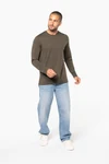 Herren Langarm-T-Shirt Rundhalsausschnitt
