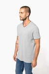 Herren T-Shirt aus Piqué-Trikot mit V-Ausschnitt