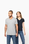 Herren T-Shirt aus Piqué-Trikot mit V-Ausschnitt