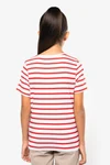 Gestreiftes Kurzarm-T-Shirt mit Tasche für Kinder im Marine-Stil