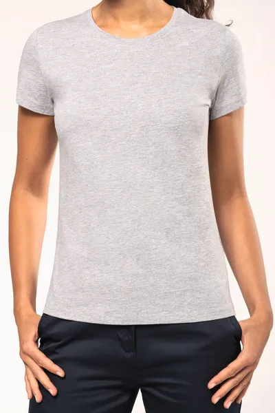 Ladies' short-sleeved crew neck T-shirt