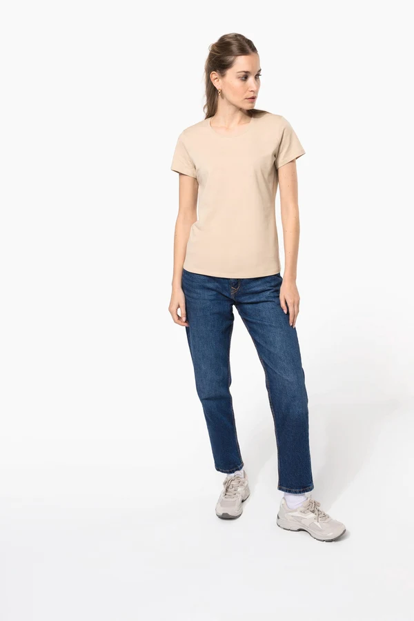 Damen-T-Shirt mit kurzen Ärmeln und Rundhalsausschnitt