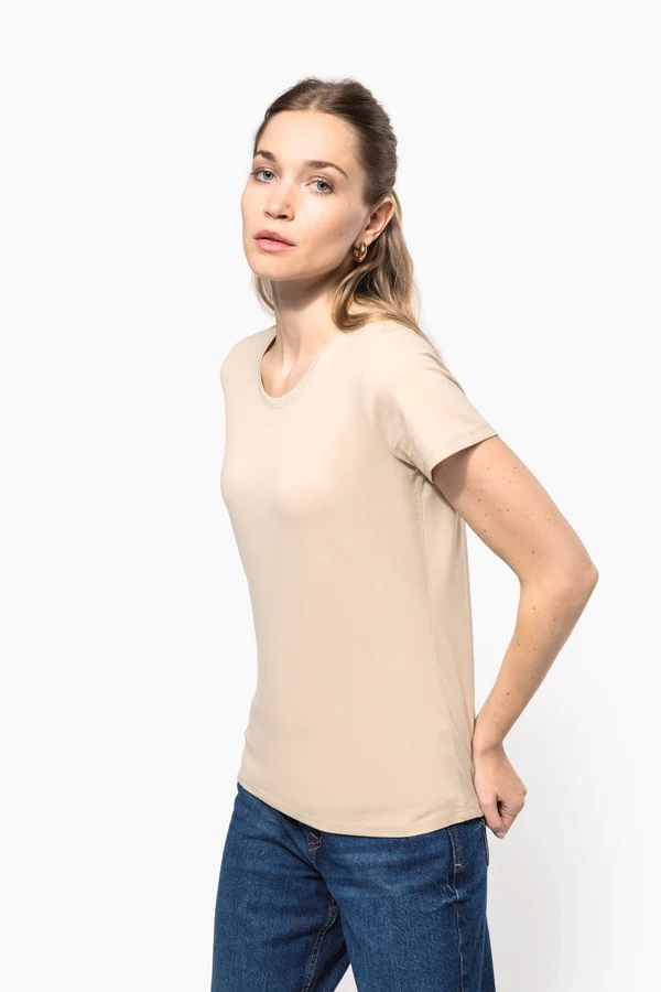 Damen-T-Shirt mit kurzen Ärmeln und Rundhalsausschnitt