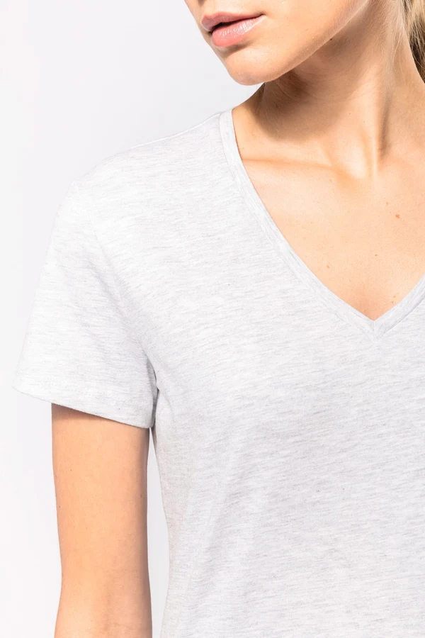 Damen-T-Shirt mit kurzen Ärmeln und V-Ausschnitt