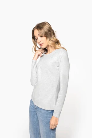 Damen-Langarmshirt mit Rundhalsausschnitt