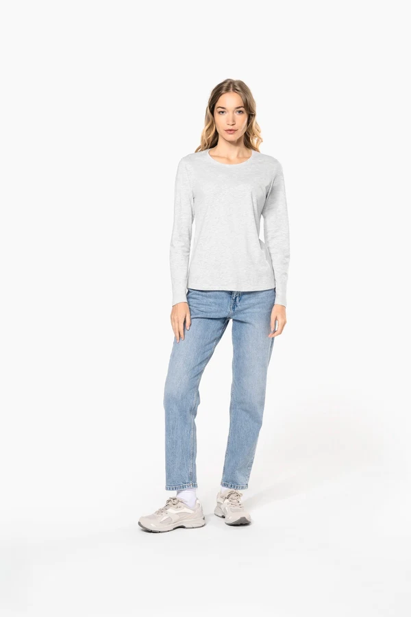 Damen-Langarmshirt mit Rundhalsausschnitt