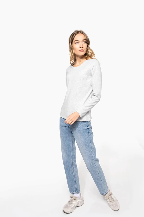 Damen-Langarmshirt mit Rundhalsausschnitt