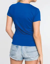 Ladies' short-sleeved crew neck T-shirt