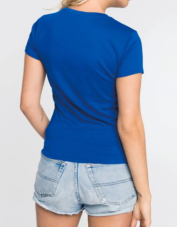 Ladies' short-sleeved crew neck T-shirt