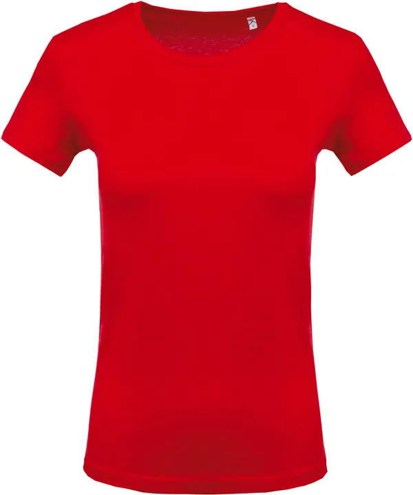 Ladies' short-sleeved crew neck T-shirt