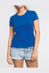 Damen Kurzarm-T-Shirt Rundhalsausschnitt