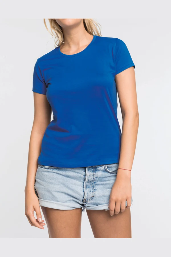 Damen Kurzarm-T-Shirt Rundhalsausschnitt