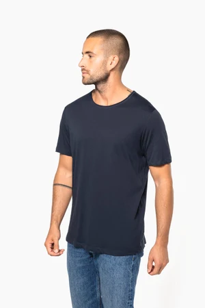 Bio-T-Shirt mit kurzen Ärmeln und ungesäumten Halsausschnitt