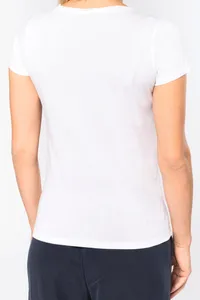 Bio-T-Shirt für Damen mit kurzen Ärmeln und ungesäumtem Halsausschnitt