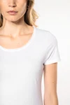 Bio-T-Shirt für Damen mit kurzen Ärmeln und ungesäumtem Halsausschnitt