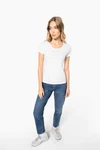 Bio-T-Shirt für Damen mit kurzen Ärmeln und ungesäumtem Halsausschnitt