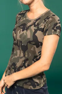Damen-T-Shirt Camo mit kurzen Ärmeln