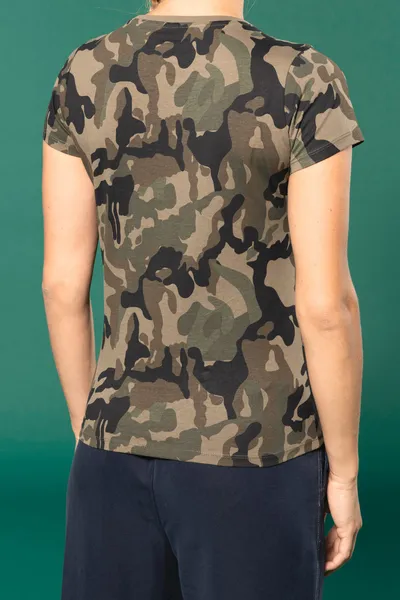 Damen-T-Shirt Camo mit kurzen Ärmeln