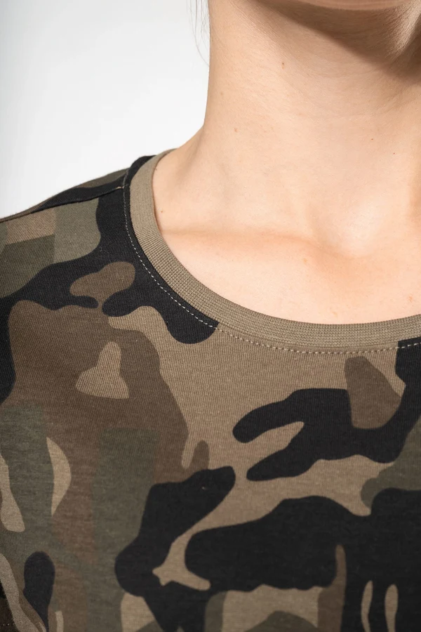 Damen-T-Shirt Camo mit kurzen Ärmeln