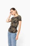 Damen-T-Shirt Camo mit kurzen Ärmeln