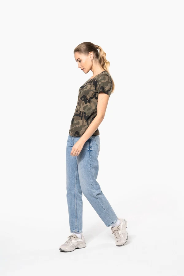 Damen-T-Shirt Camo mit kurzen Ärmeln