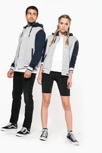 Unisex College Jacke mit Kapuze