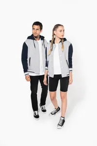 Unisex College Jacke mit Kapuze