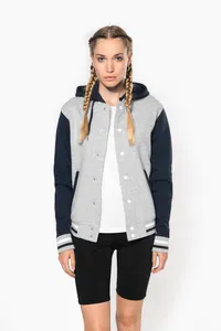 Unisex College Jacke mit Kapuze