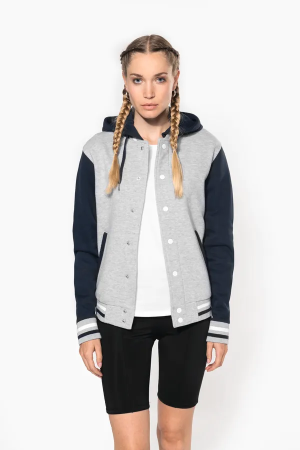 Unisex College Jacke mit Kapuze