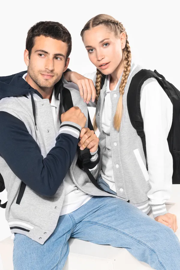 Unisex College Jacke mit Kapuze