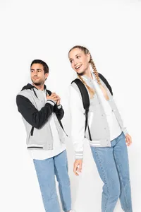 Unisex College Jacke mit Kapuze