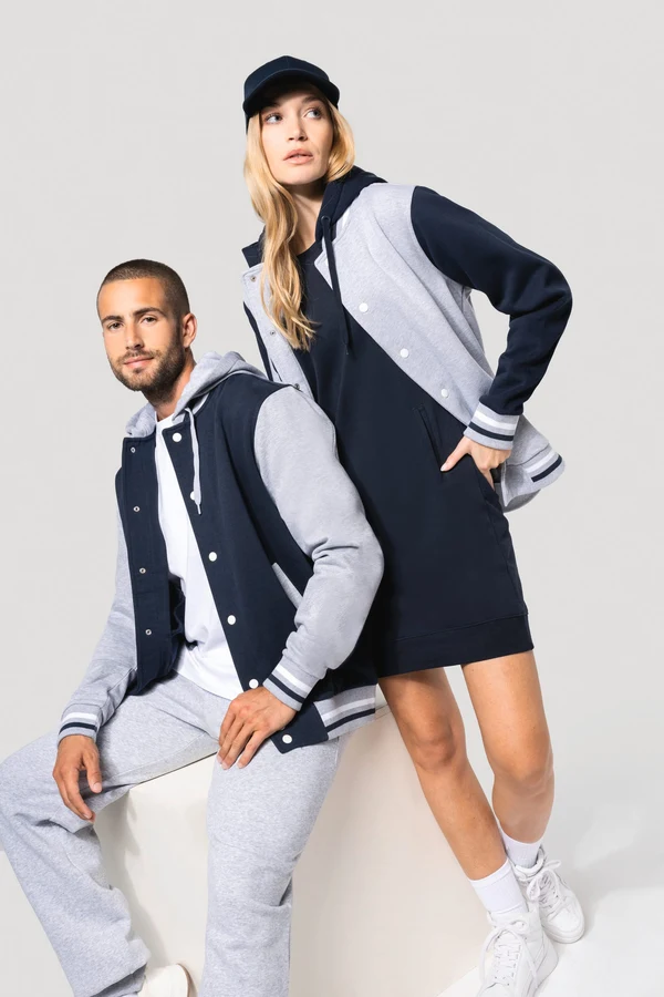 Unisex College Jacke mit Kapuze