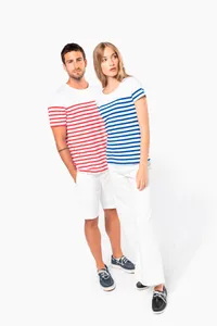 T-Shirt im Marine-Stil mit Rundhalsausschnitt Bio Herren
