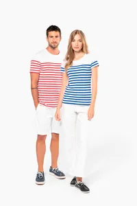T-Shirt im Marine-Stil mit Rundhalsausschnitt Bio Herren