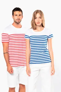 T-Shirt im Marine-Stil mit Rundhalsausschnitt Bio Herren