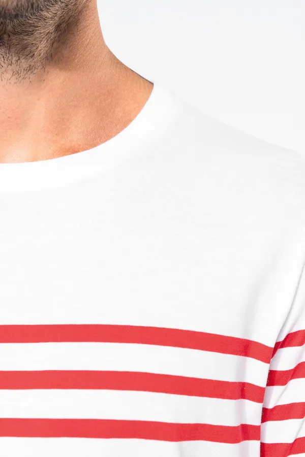 T-Shirt im Marine-Stil mit Rundhalsausschnitt Bio Herren