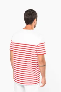 T-Shirt im Marine-Stil mit Rundhalsausschnitt Bio Herren