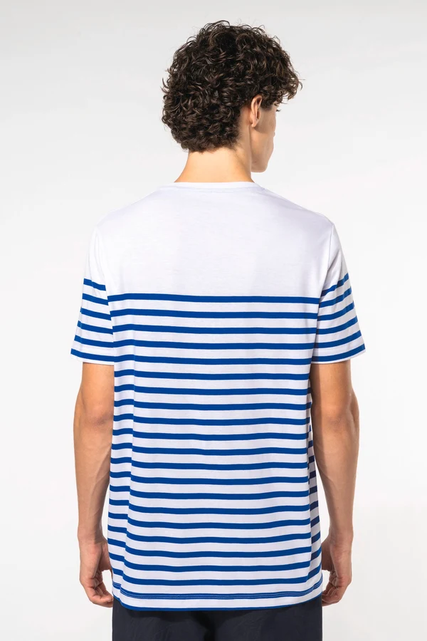 T-Shirt im Marine-Stil mit Rundhalsausschnitt Bio Herren
