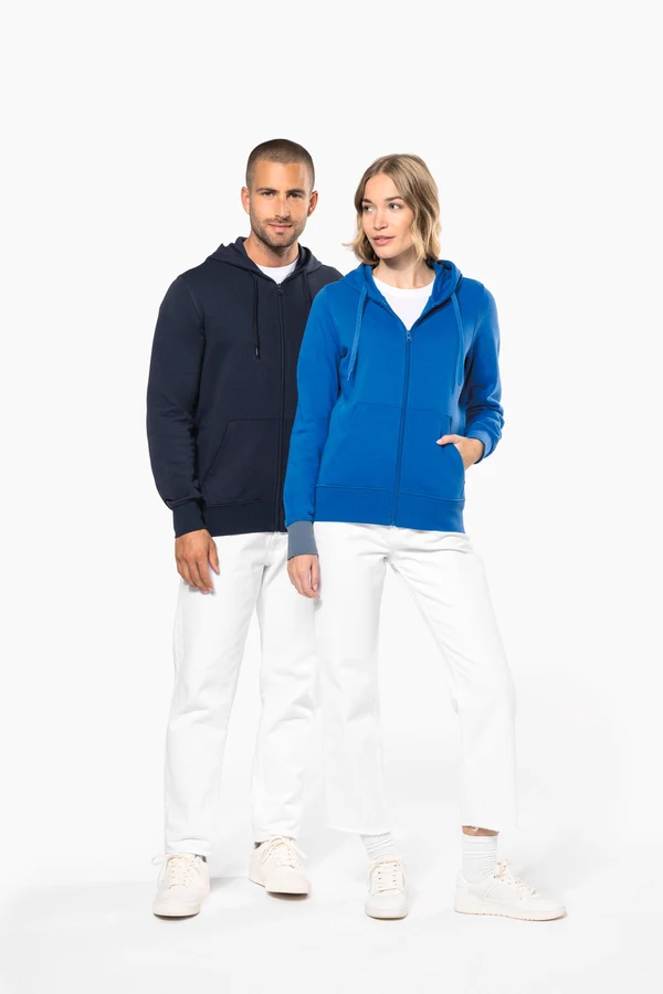 Umweltfreundliches Kapuzensweatshirt mit Reißverschluss Damen