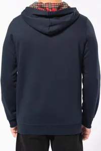 Unisex-Kapuzensweatshirt mit kontrastfarbener Kapuze und Motiven