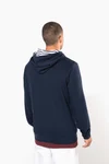 Unisex-Kapuzensweatshirt mit kontrastfarbener Kapuze und Motiven