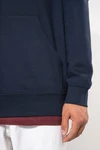 Unisex-Kapuzensweatshirt mit kontrastfarbener Kapuze und Motiven