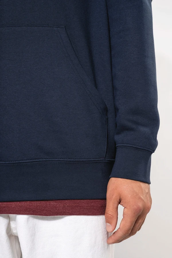 Unisex-Kapuzensweatshirt mit kontrastfarbener Kapuze und Motiven