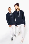 Unisex-Kapuzensweatshirt mit kontrastfarbener Kapuze und Motiven